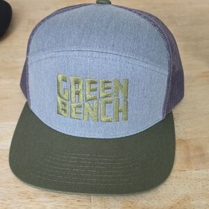 Green Bench Gray and Olive Trucker Hat